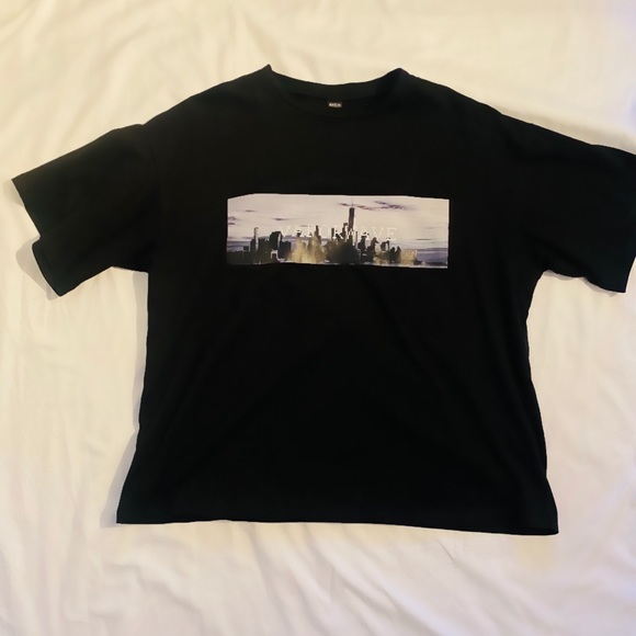 Black oversized street wear shirt